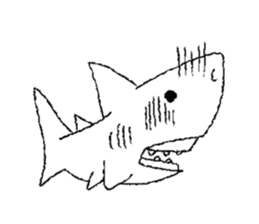 Black White Shark sticker #1049821
