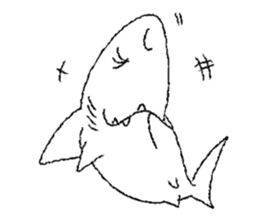 Black White Shark sticker #1049823