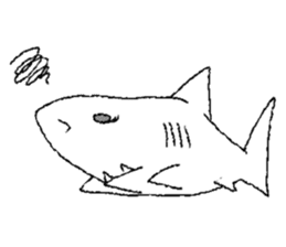 Black White Shark sticker #1049824