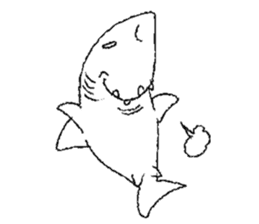 Black White Shark sticker #1049825