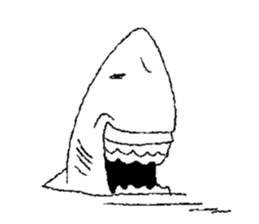 Black White Shark sticker #1049828