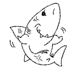 Black White Shark sticker #1049829