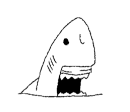 Black White Shark sticker #1049831