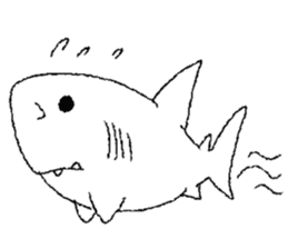 Black White Shark sticker #1049832