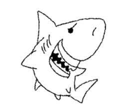 Black White Shark sticker #1049833