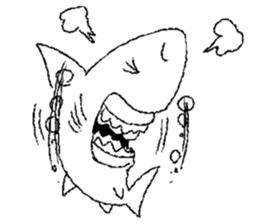 Black White Shark sticker #1049834