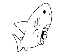 Black White Shark sticker #1049837