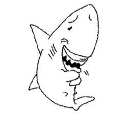 Black White Shark sticker #1049839