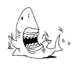 Black White Shark sticker #1049841