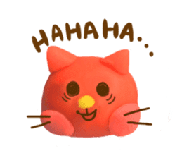 funny orange cat sticker #1050182