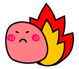 Cute white mascot sticker #1050862