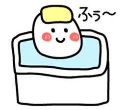 Cute white mascot sticker #1050868