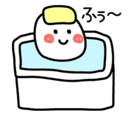 Cute white mascot sticker #1050868