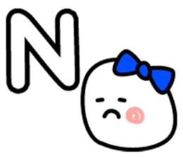 Cute white mascot sticker #1050877