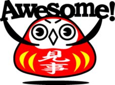 DARUMA with KANJI sticker #1051703