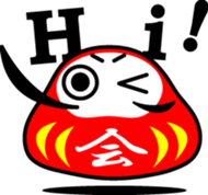 DARUMA with KANJI sticker #1051709