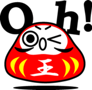 DARUMA with KANJI sticker #1051712