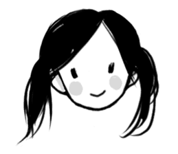 Monochromatic girl sticker #1051722