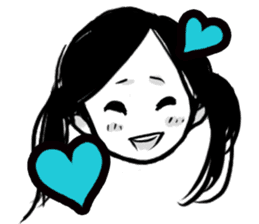 Monochromatic girl sticker #1051724