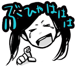 Monochromatic girl sticker #1051726