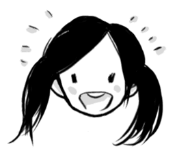 Monochromatic girl sticker #1051727