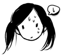 Monochromatic girl sticker #1051728