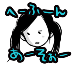 Monochromatic girl sticker #1051732