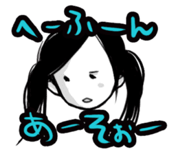 Monochromatic girl sticker #1051732