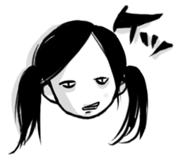 Monochromatic girl sticker #1051737