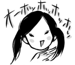 Monochromatic girl sticker #1051740