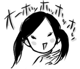 Monochromatic girl sticker #1051740