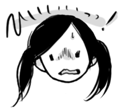 Monochromatic girl sticker #1051742