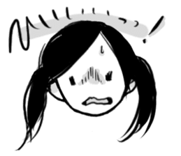 Monochromatic girl sticker #1051742