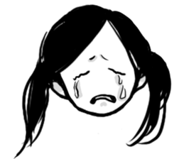 Monochromatic girl sticker #1051752