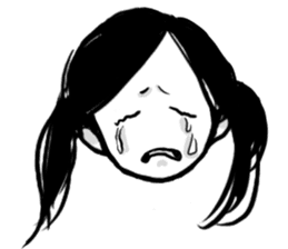 Monochromatic girl sticker #1051752