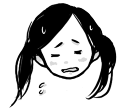 Monochromatic girl sticker #1051757