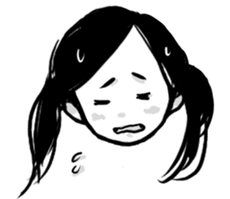 Monochromatic girl sticker #1051757