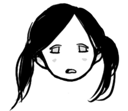 Monochromatic girl sticker #1051759