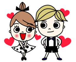 Mr. CLASSICAL and Miss MODAN sticker #1051882