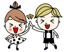 Mr. CLASSICAL and Miss MODAN sticker #1051889