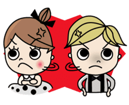 Mr. CLASSICAL and Miss MODAN sticker #1051896