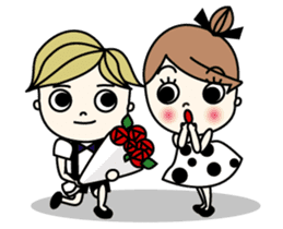 Mr. CLASSICAL and Miss MODAN sticker #1051904