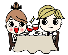 Mr. CLASSICAL and Miss MODAN sticker #1051909