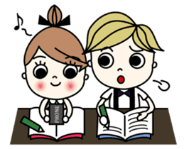 Mr. CLASSICAL and Miss MODAN sticker #1051911