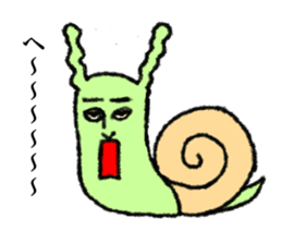Land snail guy sticker #1051982