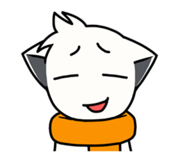 Sticker of muffler scarf dog. sticker #1054123