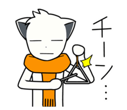 Sticker of muffler scarf dog. sticker #1054124