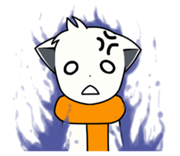 Sticker of muffler scarf dog. sticker #1054134