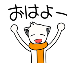 Sticker of muffler scarf dog. sticker #1054142