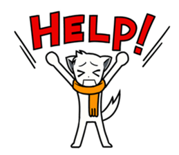 Sticker of muffler scarf dog. sticker #1054152